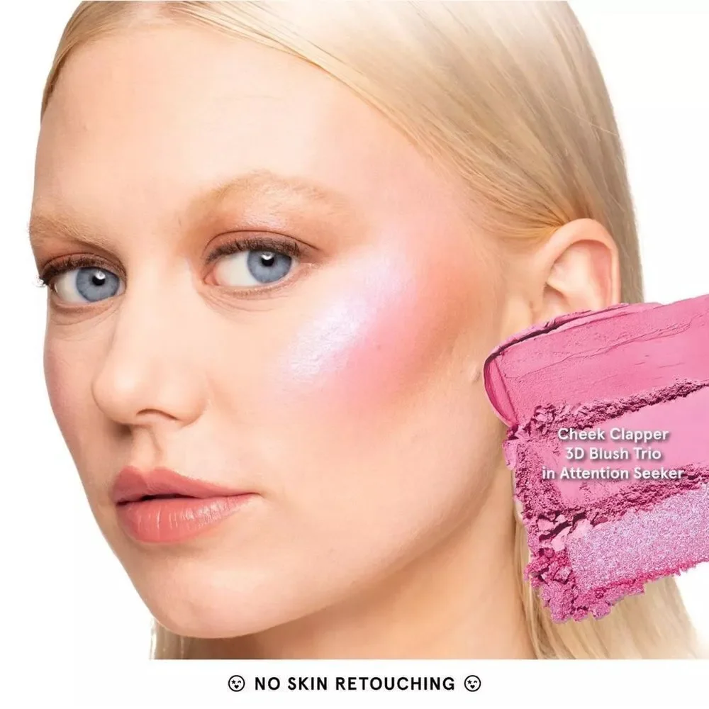 ONE/SIZE by Patrick Starrr Cheek Clapper 3D Blush Trio Palette Attention seeker